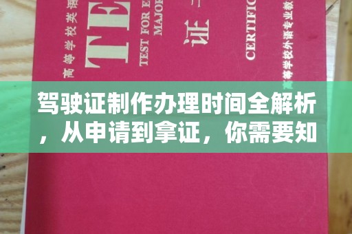 长汀驾驶证制作办理时间全解析，从申请到拿证，你需要知道的一切